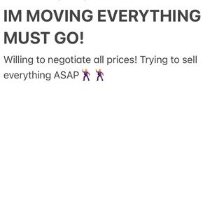 Selling everything!